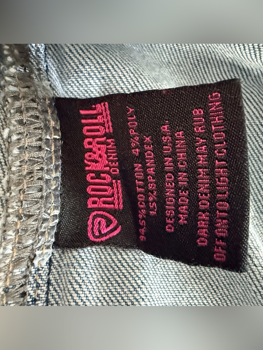 NEW Rock & Roll Denim Western Fringe Denim Jean Jacket Size XL - Picture 10 of 10